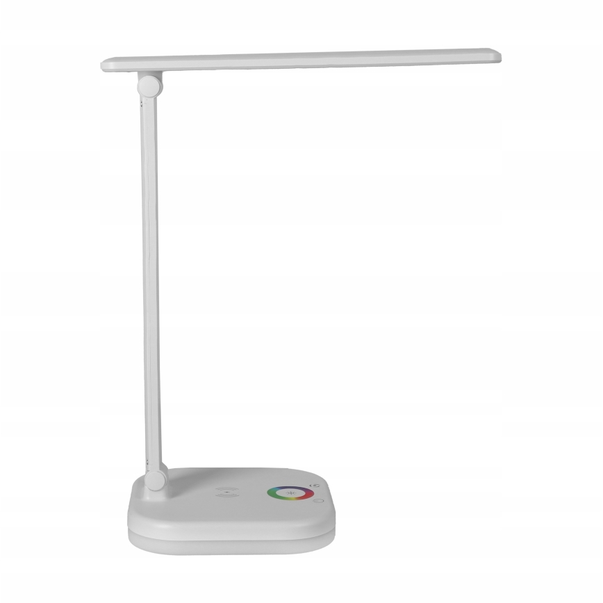 Lampada da tavolo LED RGBW dimmerabile con ricarica wireless LED/7W/5V USB bianca