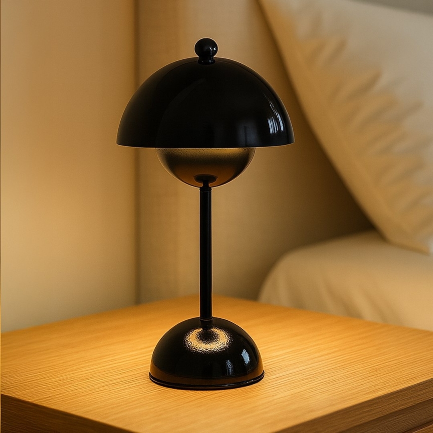 Lampada da tavolo LED ricaricabile a sfioramento COSTA LED/3W/5V 2400 mAh 3000-6000K nera