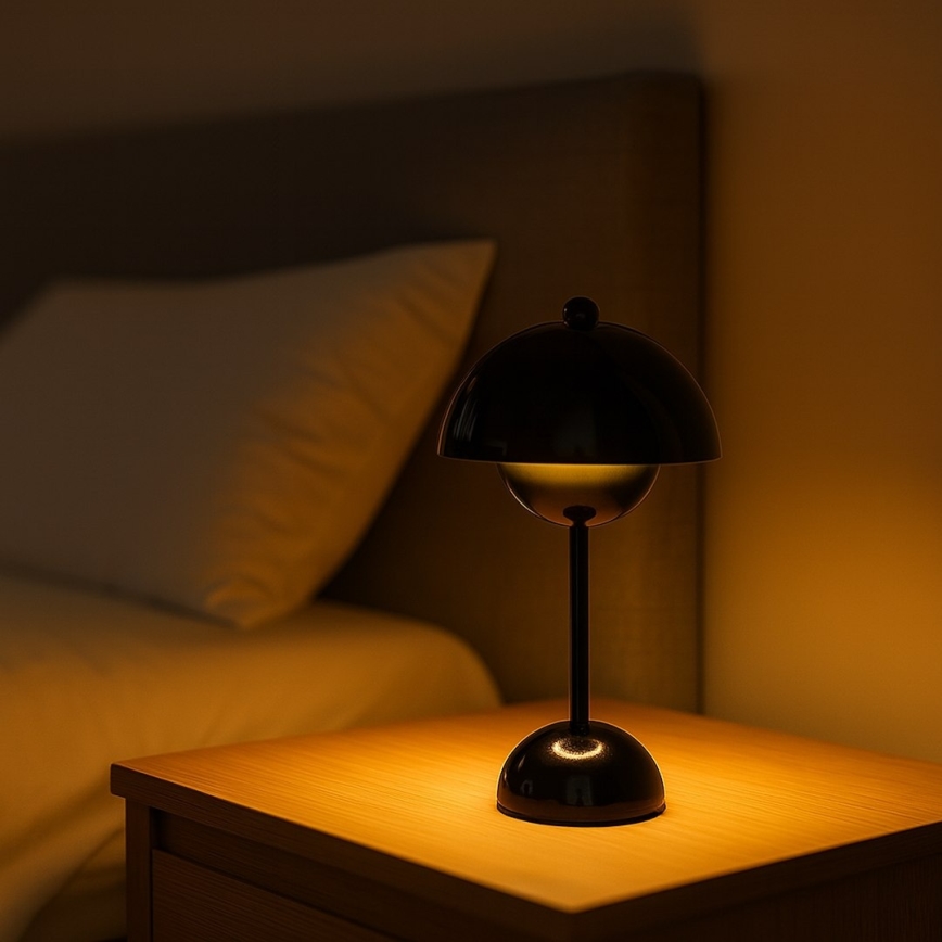Lampada da tavolo LED ricaricabile a sfioramento COSTA LED/3W/5V 2400 mAh 3000-6000K nera
