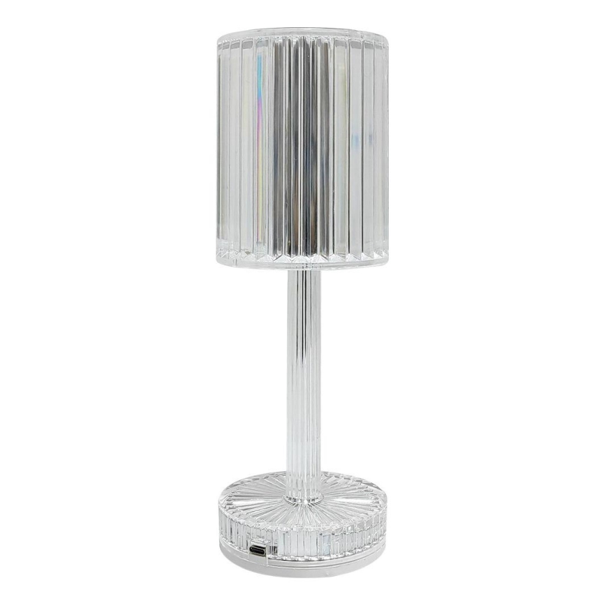 Lampada da tavolo LED ricaricabile a sfioramento SIMPLE LED/1W/5V 2400 mAh 3000-6000K trasparente