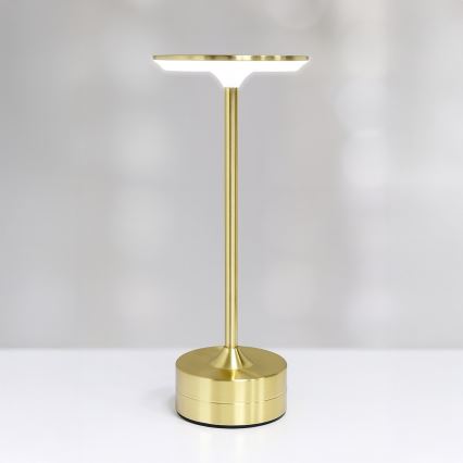 Lampada da tavolo LED ricaricabile a sfioramento TAVOLO LED/2,5W/5V 2400 mAh 3000-6000K dorata