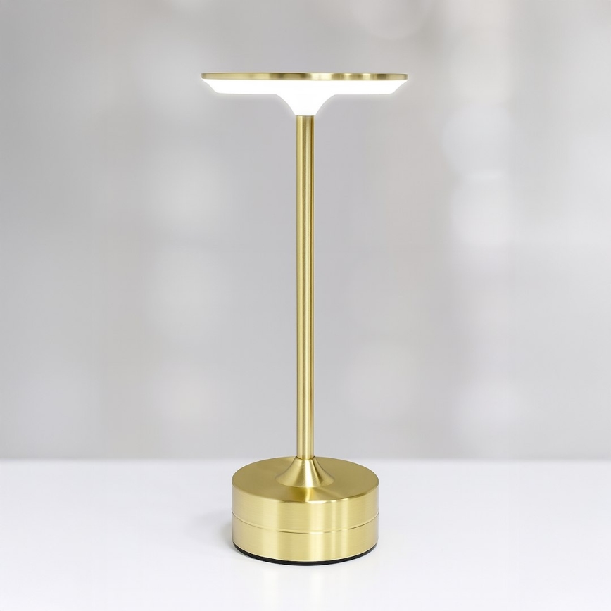 Lampada da tavolo LED ricaricabile a sfioramento TAVOLO LED/2,5W/5V 2400 mAh 3000-6000K dorata