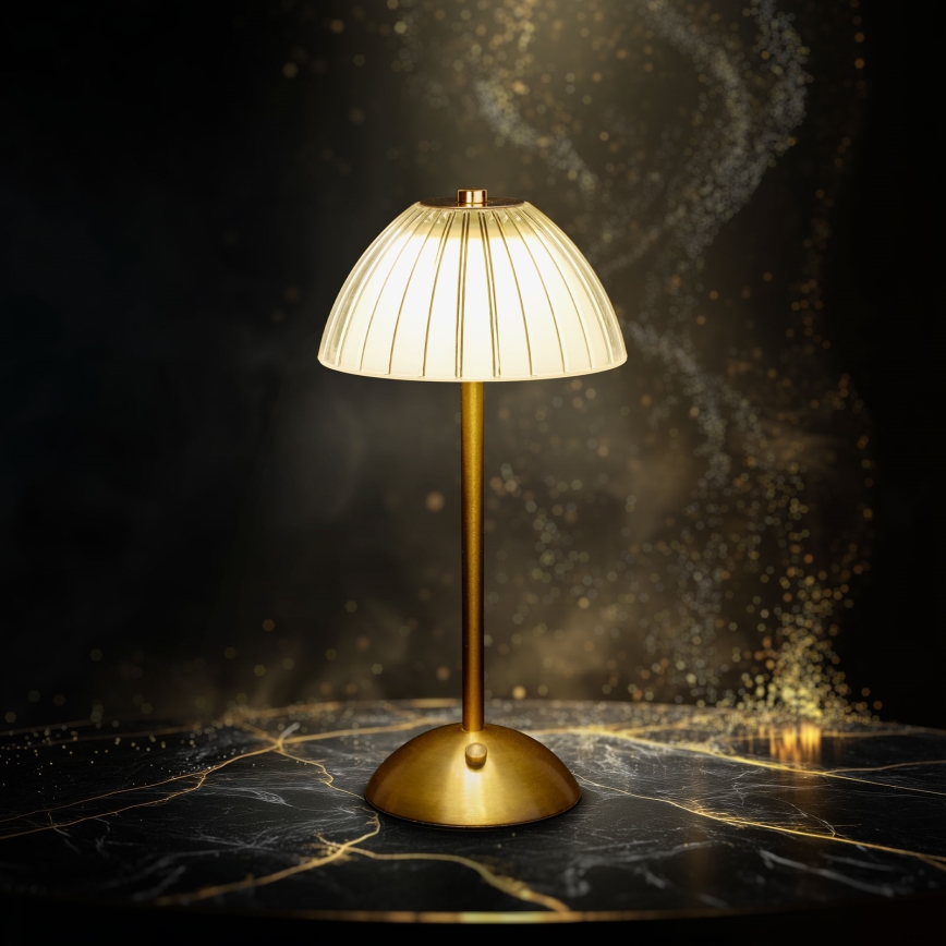 Lampada da tavolo ricaricabile LED dimmerabile PARIS LED/2W/5V 2700K/4000K/6500K 800 mAh dorata