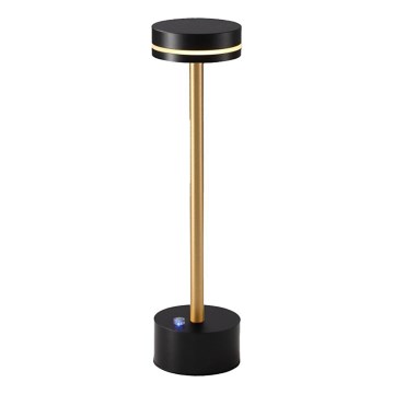 Lampada da tavolo LED ricaricabile dimmerabile SAM LED/5W/5V nero/oro