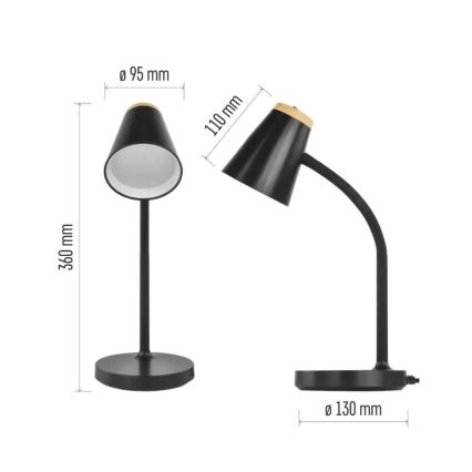 Lampada da tavolo LED TARA LED/4,5W/230V 4000K nera