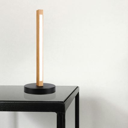 Lampada da tavolo LED VERDE LED/10W/230V 3000K rovere/nero