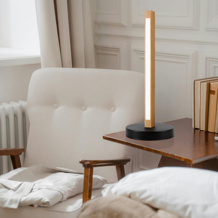 Lampada da tavolo LED VERDE LED/10W/230V 3000K rovere/nero