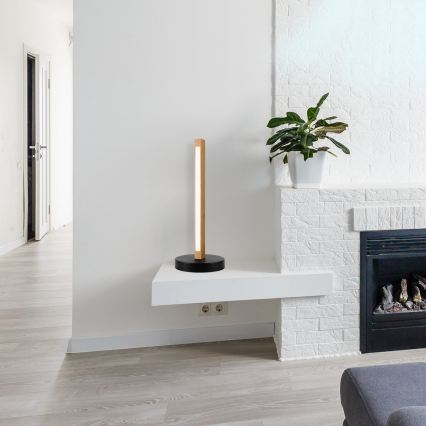 Lampada da tavolo LED VERDE LED/10W/230V 3000K rovere/nero