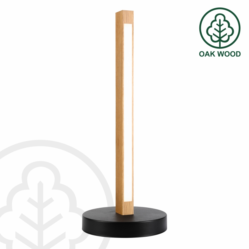 Lampada da tavolo LED VERDE LED/10W/230V 3000K rovere/nero