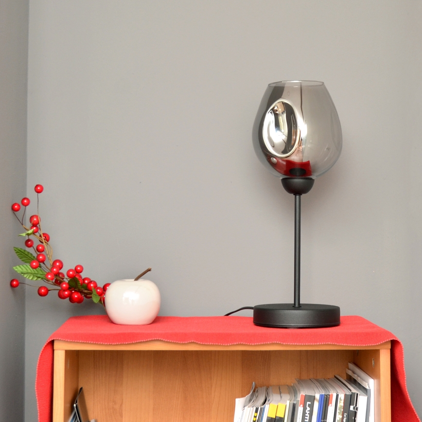 Lampada da tavolo LILI 1xE27/15W/230V nero/grigio