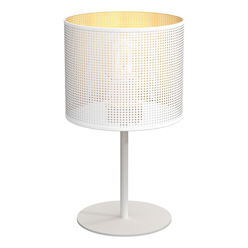 Lampada da tavolo LOFT SHADE 1xE27/60W/230V diametro 18 cm bianco/oro