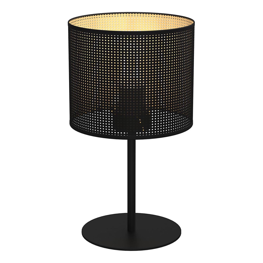 Lampada da tavolo LOFT SHADE 1xE27/60W/230V diametro 18 cm nero/oro