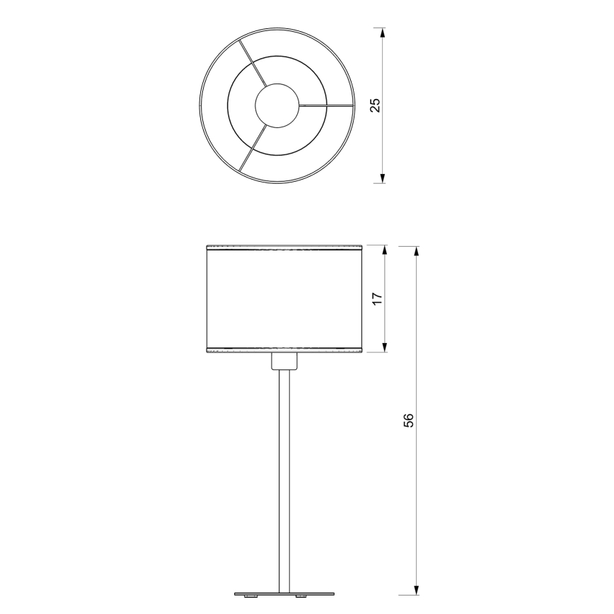 Lampada da tavolo LOFT SHADE 1xE27/60W/230V diametro 25 cm bianco/oro