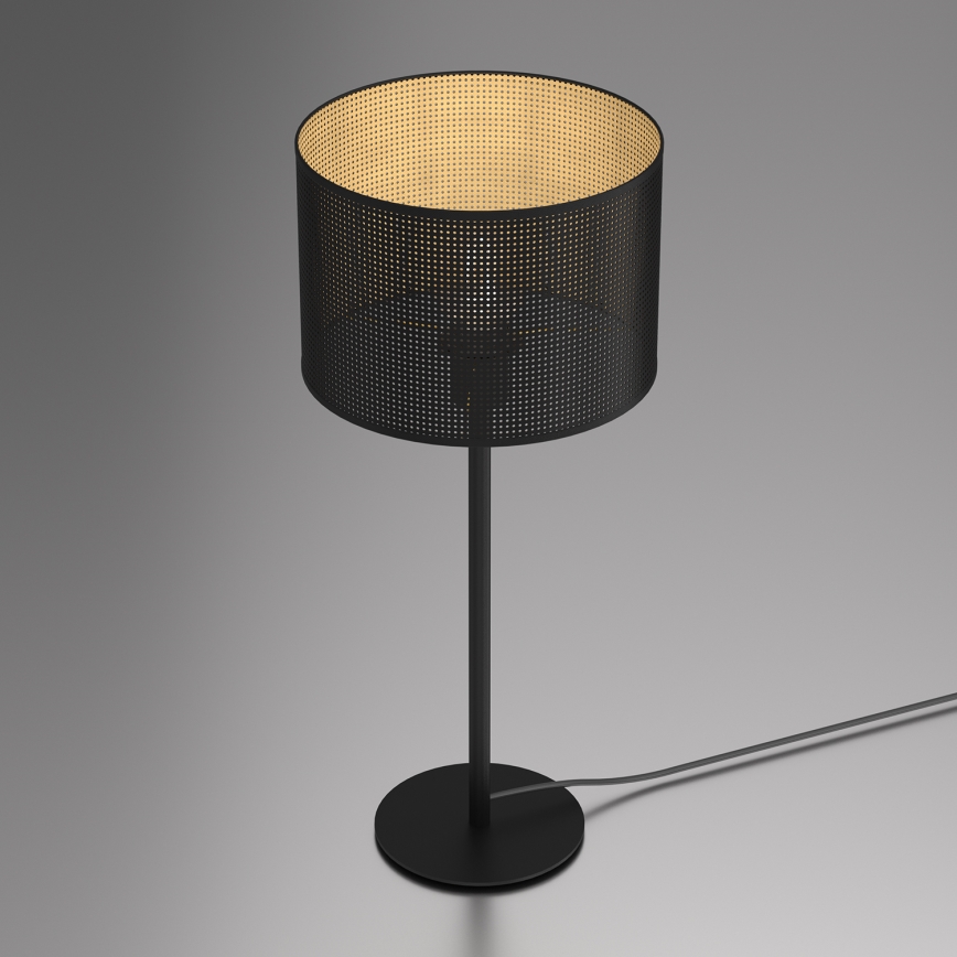 Lampada da tavolo LOFT SHADE 1xE27/60W/230V diametro 25 cm nero/oro