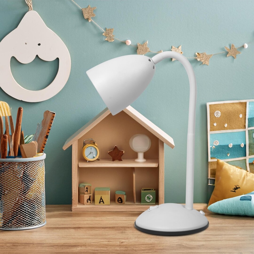 Lampada da tavolo LOGIC 1xE27/60W/230V bianco