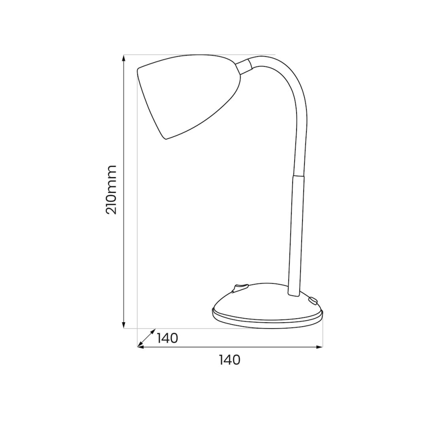 Lampada da tavolo LOGIC 1xE27/60W/230V bianco