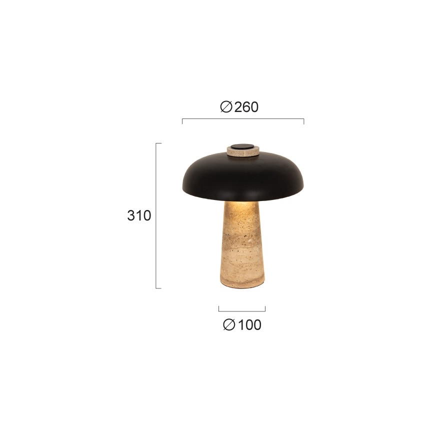 Lampada da tavolo LORA 3xG9/40W/230V nera/beige