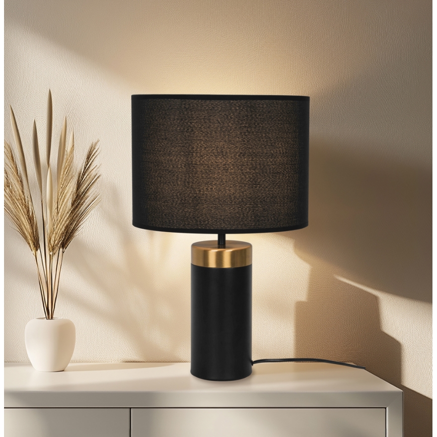Lampada da tavolo LUCIANO 1xE27/40W/230V nero/oro