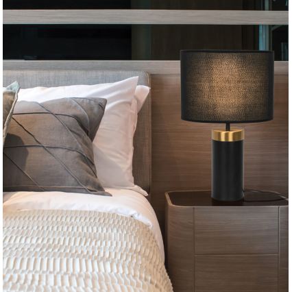 Lampada da tavolo LUCIANO 1xE27/40W/230V nero/oro