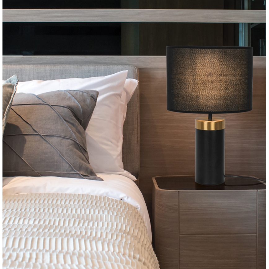 Lampada da tavolo LUCIANO 1xE27/40W/230V nero/oro