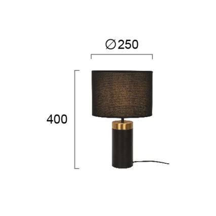 Lampada da tavolo LUCIANO 1xE27/40W/230V nero/oro