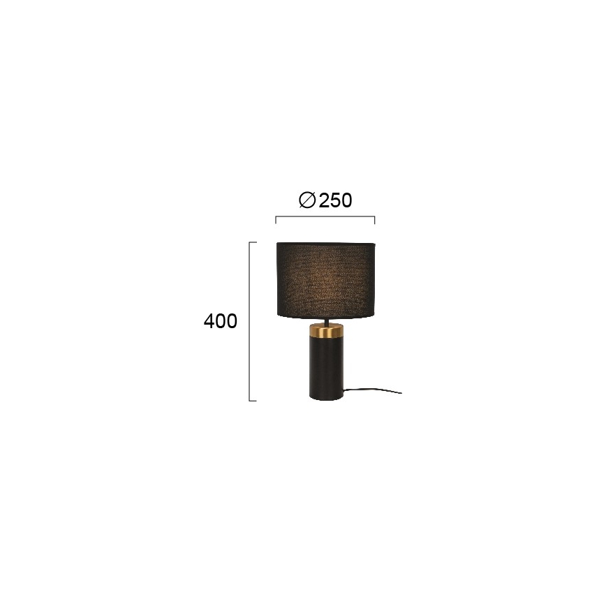 Lampada da tavolo LUCIANO 1xE27/40W/230V nero/oro