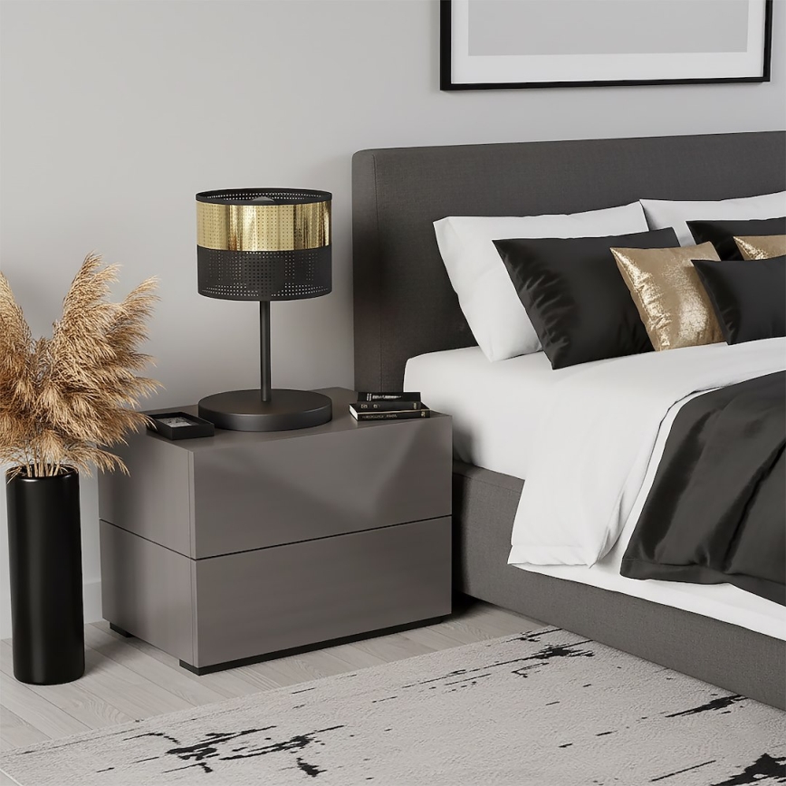 Lampada da tavolo LUX 1xE27/15W/230V nera/dorata