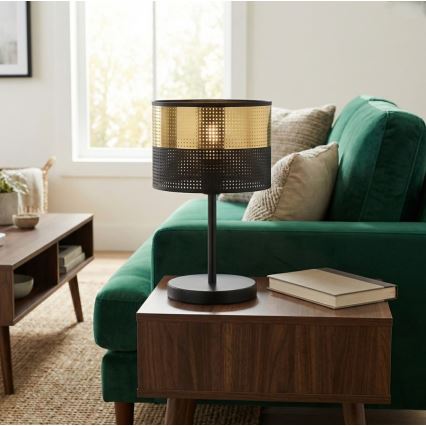 Lampada da tavolo LUX 1xE27/15W/230V nera/dorata