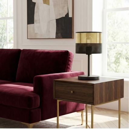Lampada da tavolo LUX 1xE27/15W/230V nera/dorata