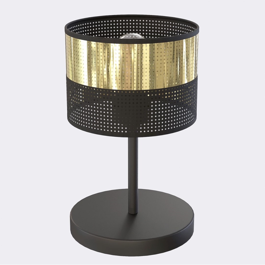 Lampada da tavolo LUX 1xE27/15W/230V nera/dorata