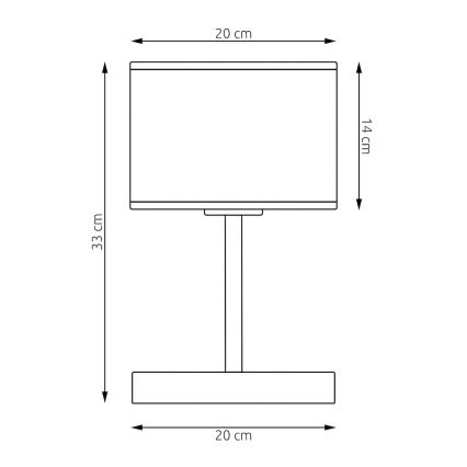 Lampada da tavolo LUX 1xE27/15W/230V nera/dorata