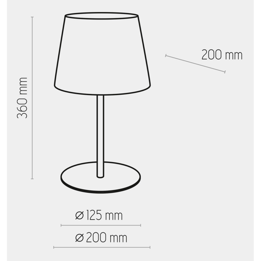 Lampada da tavolo MAJA 1xE27/15W/230V bianco