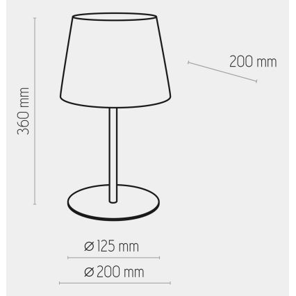 Lampada da tavolo MAJA 1xE27/15W/230V nero