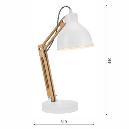 Lampada da tavolo MARCELLO 1xE27/60W/230V faggio