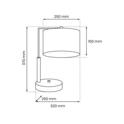 Lampada da tavolo MARSHALL 1xE27/60W/230V