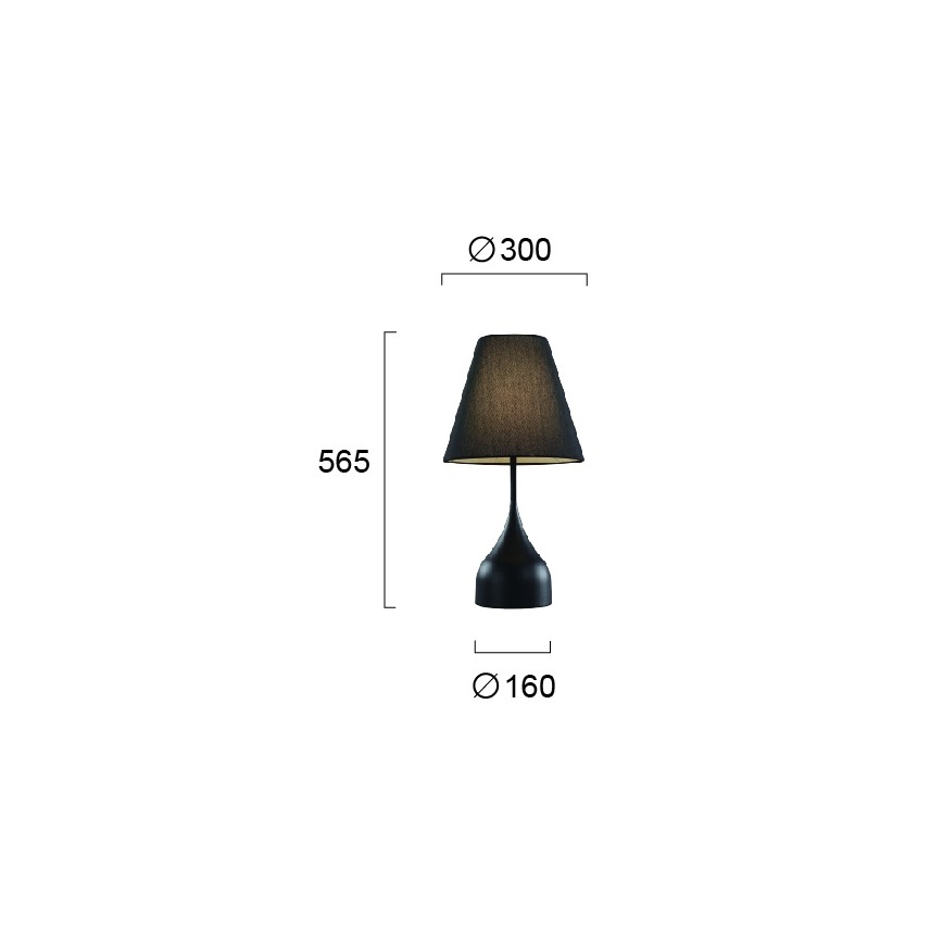 Lampada da tavolo MATINA 1xE27/40W/230V nera