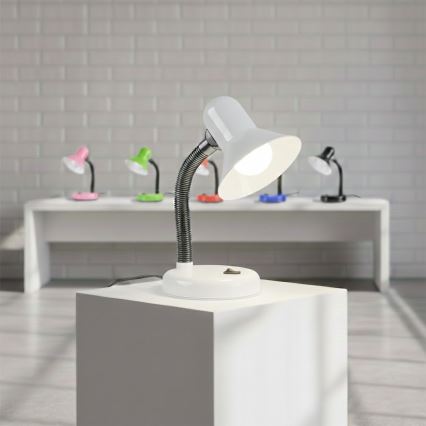Lampada da tavolo MENTOR 1xE27/15W/230V bianca
