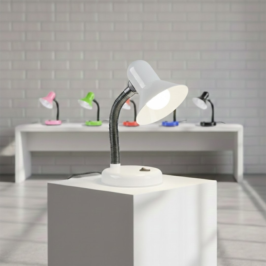Lampada da tavolo MENTOR 1xE27/15W/230V bianca