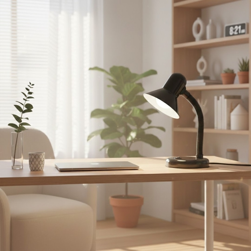 Lampada da tavolo MENTOR 1xE27/15W/230V nera