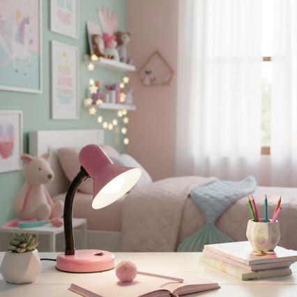 Lampada da tavolo MENTOR 1xE27/15W/230V rosa