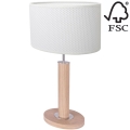Lampada da tavolo MERCEDES 1xE27/40W/230V 46 cm bianco/quercia – FSC certificato