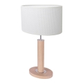 Lampada da tavolo MERCEDES 1xE27/40W/230V 46 cm bianco/rovere