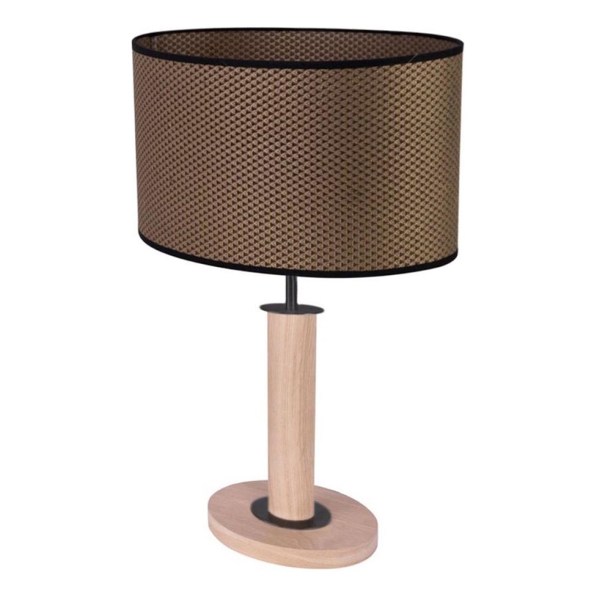 Lampada da tavolo MERCEDES 1xE27/40W/230V 46 cm marrone/rovere