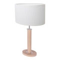 Lampada da tavolo MERCEDES 1xE27/40W/230V 60 cm bianco/rovere