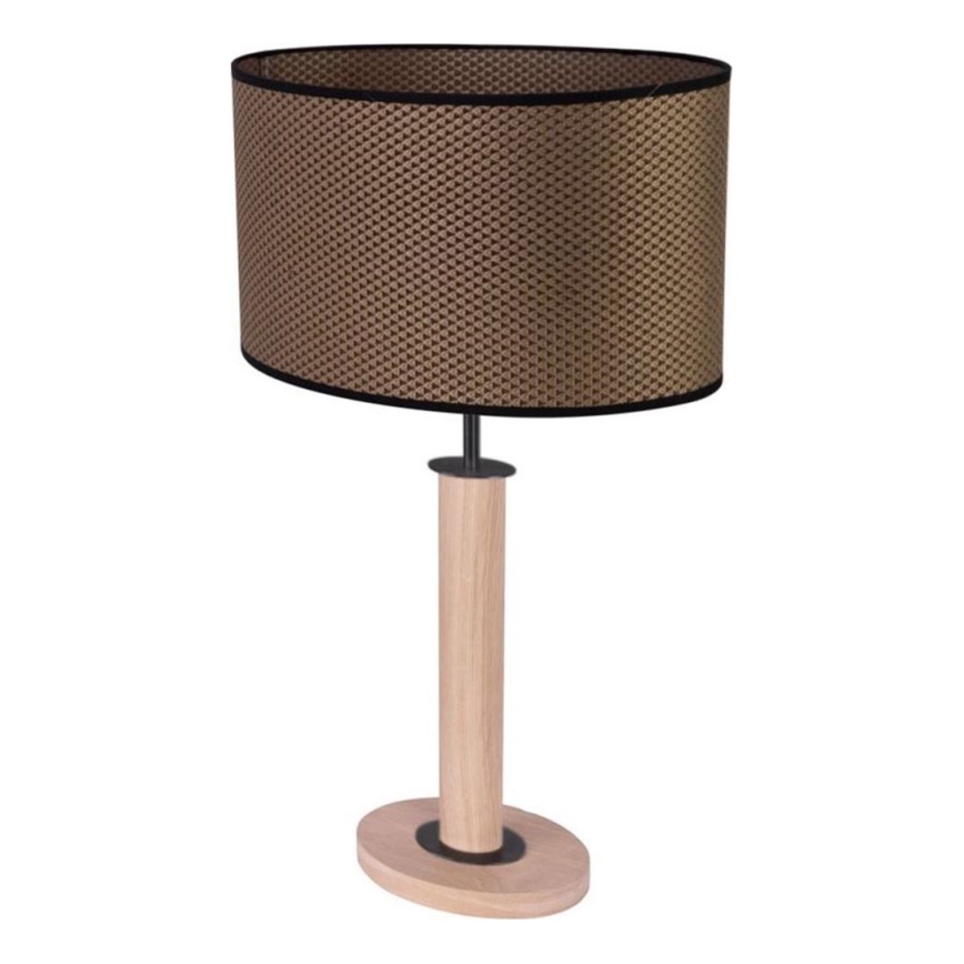 Lampada da tavolo MERCEDES 1xE27/40W/230V 60 cm marrone/rovere