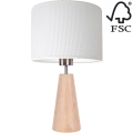 Lampada da tavolo MERCEDES 1xE27/40W/230V diametro 43 cm bianco/quercia – FSC certificato