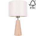 Lampada da tavolo MERCEDES 1xE27/40W/230V diametro 43 cm color crema/quercia – FSC certificato