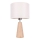 Lampada da tavolo MERCEDES 1xE27/40W/230V diametro 43 cm color crema/quercia
