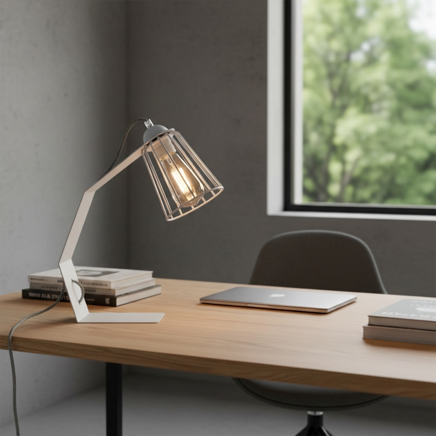 Lampada da tavolo NANDO 1xE27/15W/230V bianca