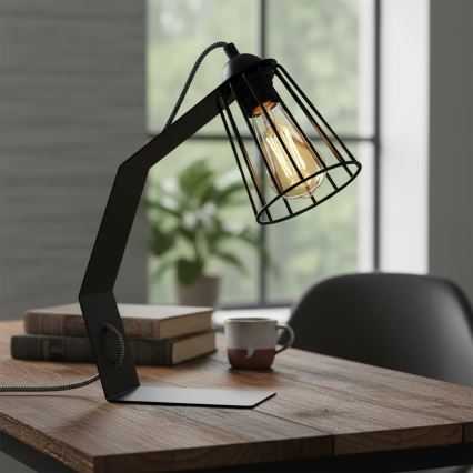 Lampada da tavolo NANDO 1xE27/15W/230V nera